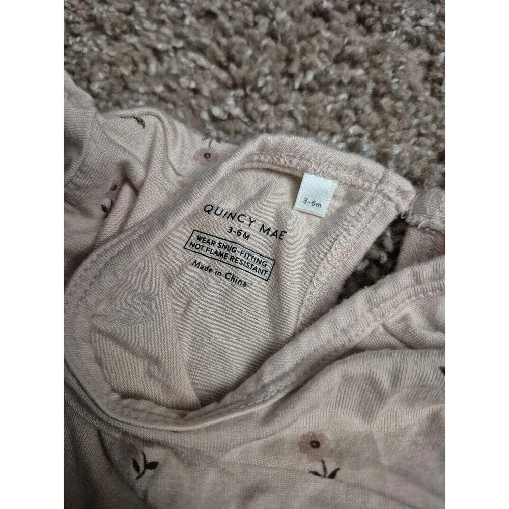 Quincy Mae gown and hat size 3-6 months